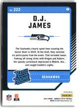 D.J. James 2024 Donruss Optic Red Hyper #222