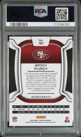 Brock Purdy 2022 Panini Certified Mirror Blue #181 65/75 PSA 9
