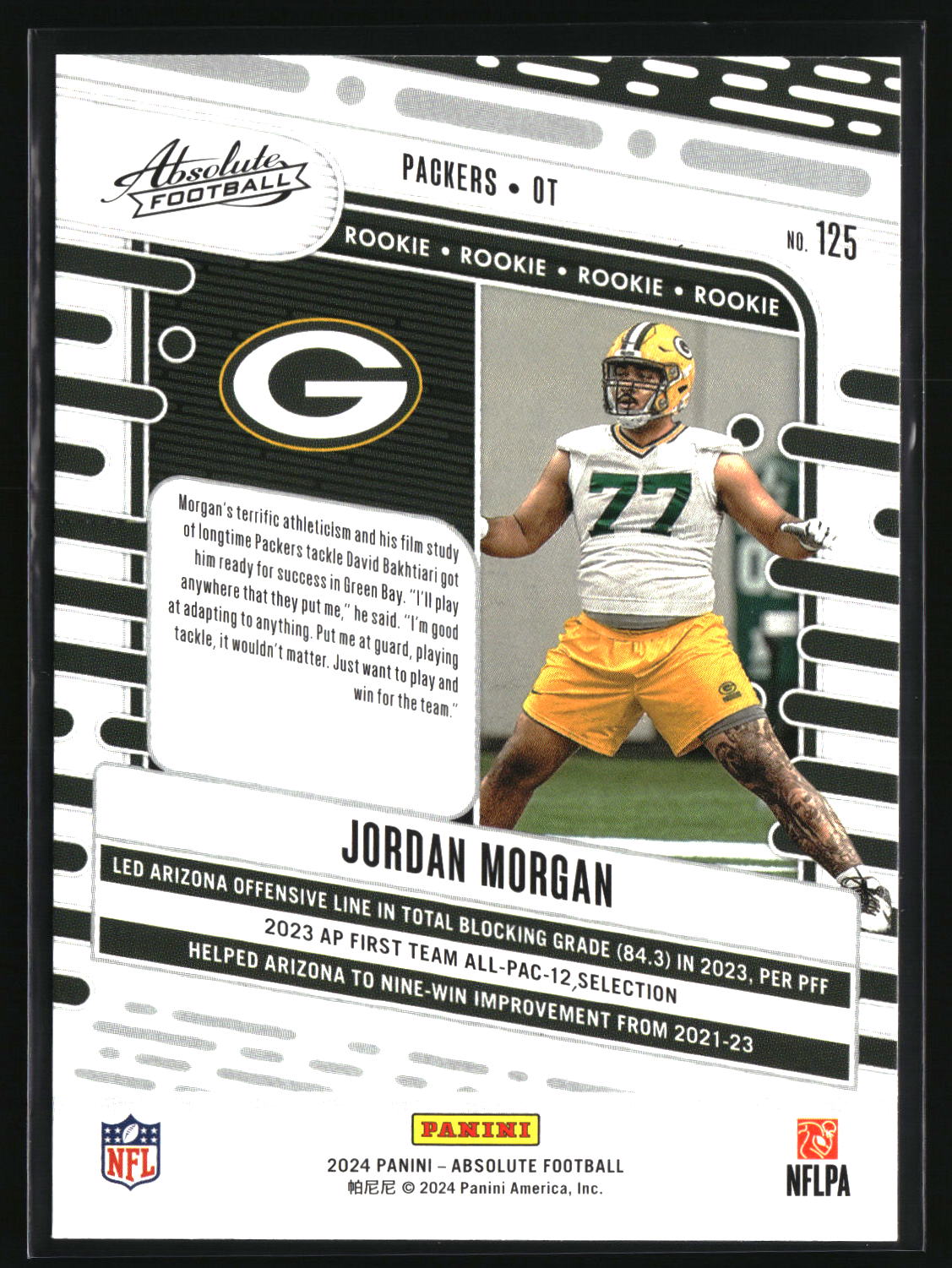 Jordan Morgan 2024 Panini Absolute Blue #125