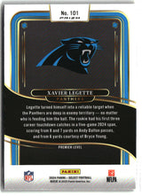 Xavier Legette 2024 Panini Select Black & Orange Prizm Shock #101