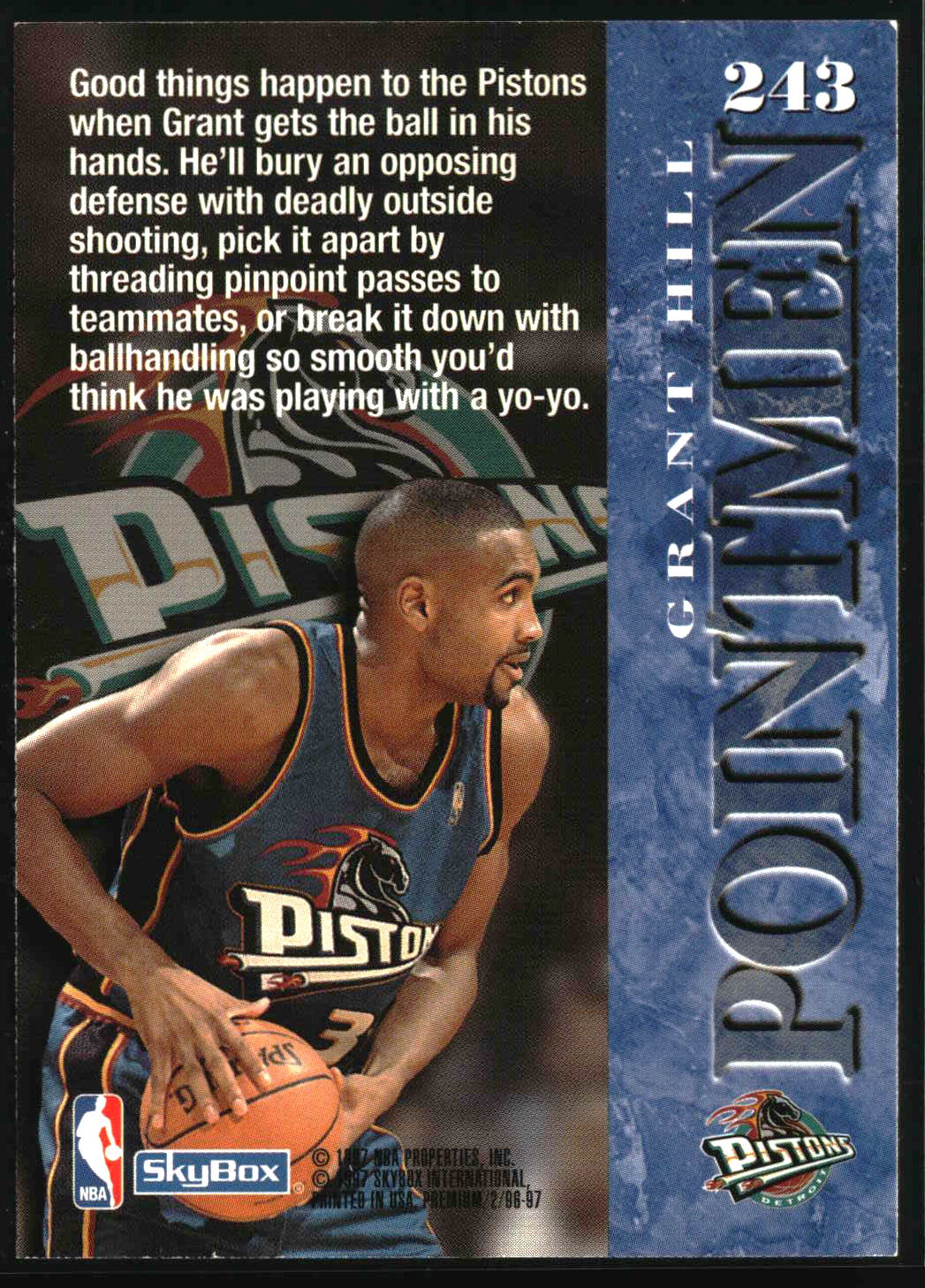 Grant Hill 1996-97 SkyBox Premium #243