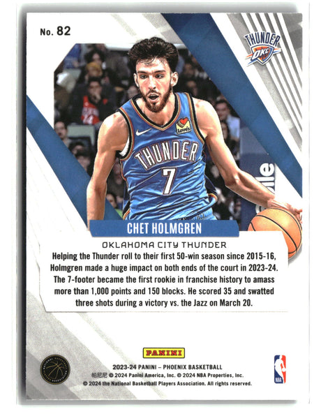 Chet Holmgren 2023-24 Panini Phoenix Phoenix Heiroglyphs #82