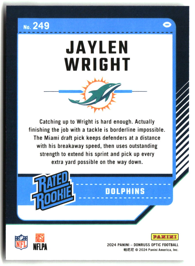 Jaylen Wright 2024 Donruss Optic #249