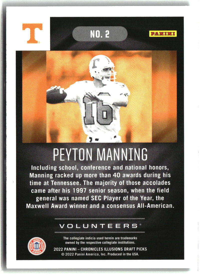 Peyton Manning 2022 Panini Chronicles Draft Picks Illusions #2
