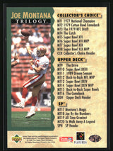 Checklist 1995 Collector's Choice Joe Montana Trilogy #NNO