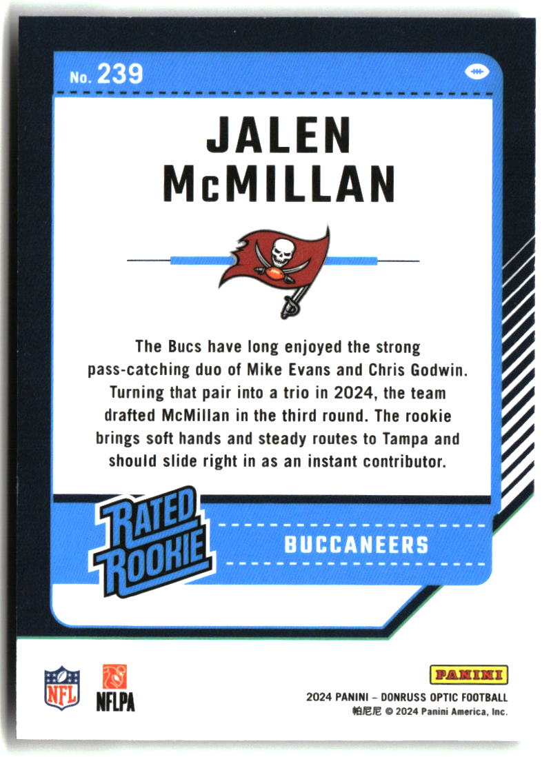 Jalen McMillan 2024 Donruss Optic #239