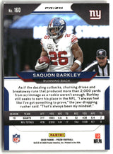 Saquon Barkley 2020 Panini Prizm Prizm Lazer #160