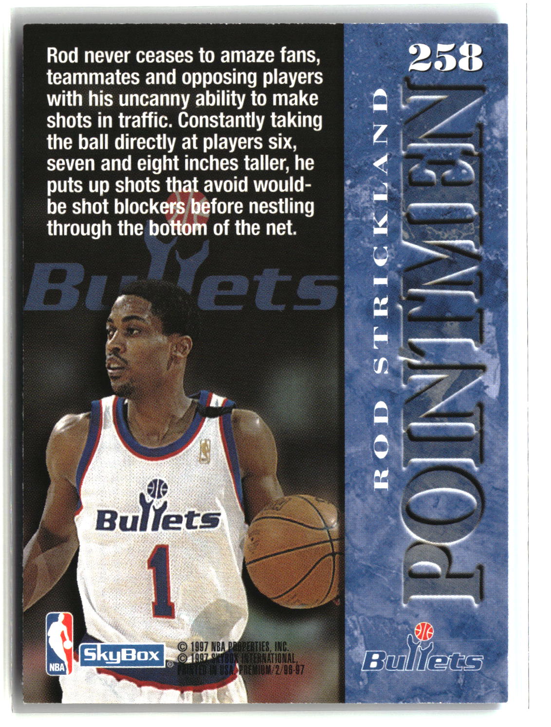 Rod Strickland 1996-97 SkyBox Premium #258