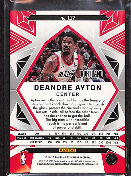 Deandre Ayton 2024-25 Panini Obsidian Electric Etch Pink Flood #117 #/49