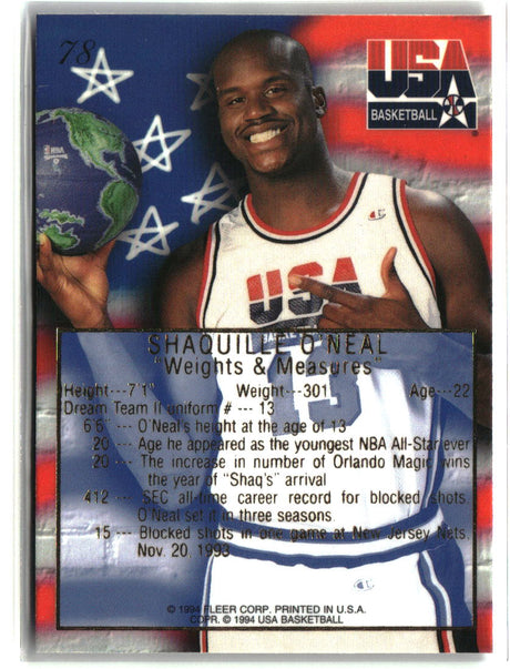 Shaquille O'Neal 1994 Flair USA #78