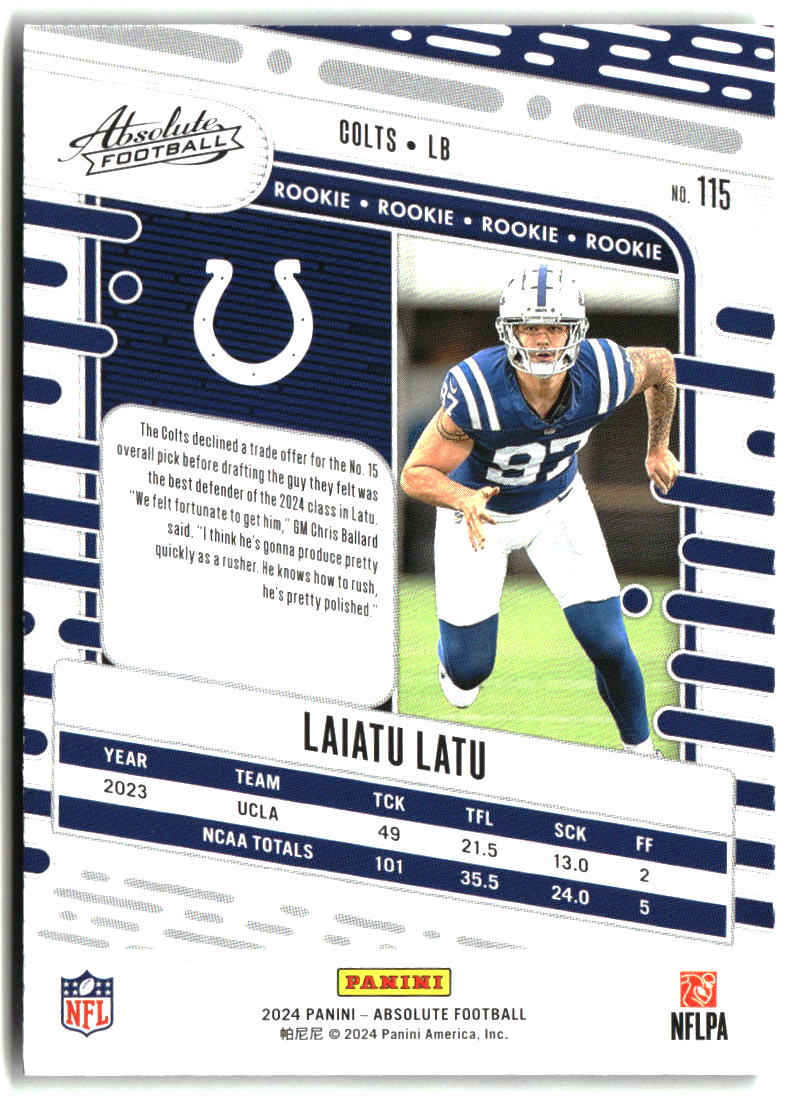 Laiatu Latu 2024 Panini Absolute Retail #115
