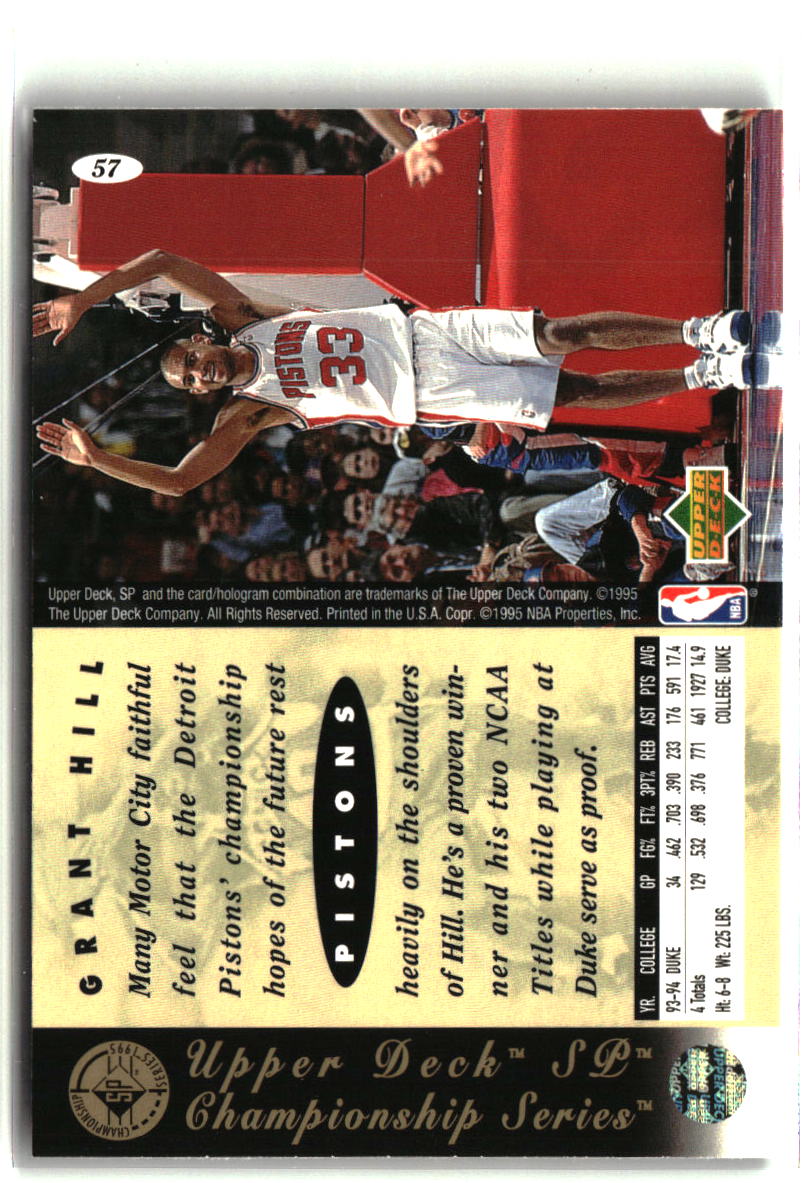 Grant Hill 1994-95 SP Championship #57