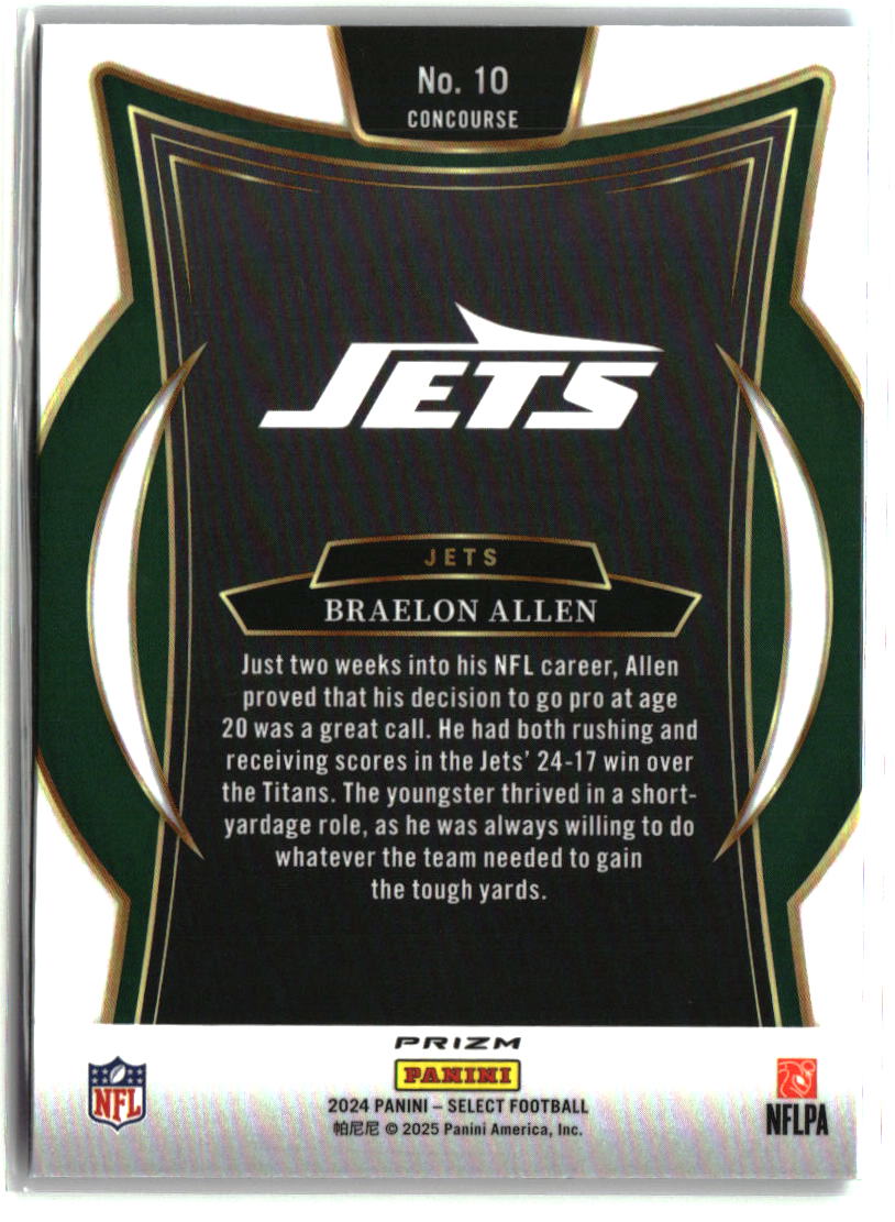 Braelon Allen 2024 Panini Select Cosmic Prizm #10