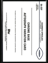 Darren Sproles 2024 Topps Chrome Autographs Purple Sapphire #BA-DSP #/10