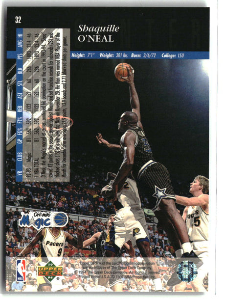 Shaquille O'Neal 1993-94 Upper Deck Special Edition #32