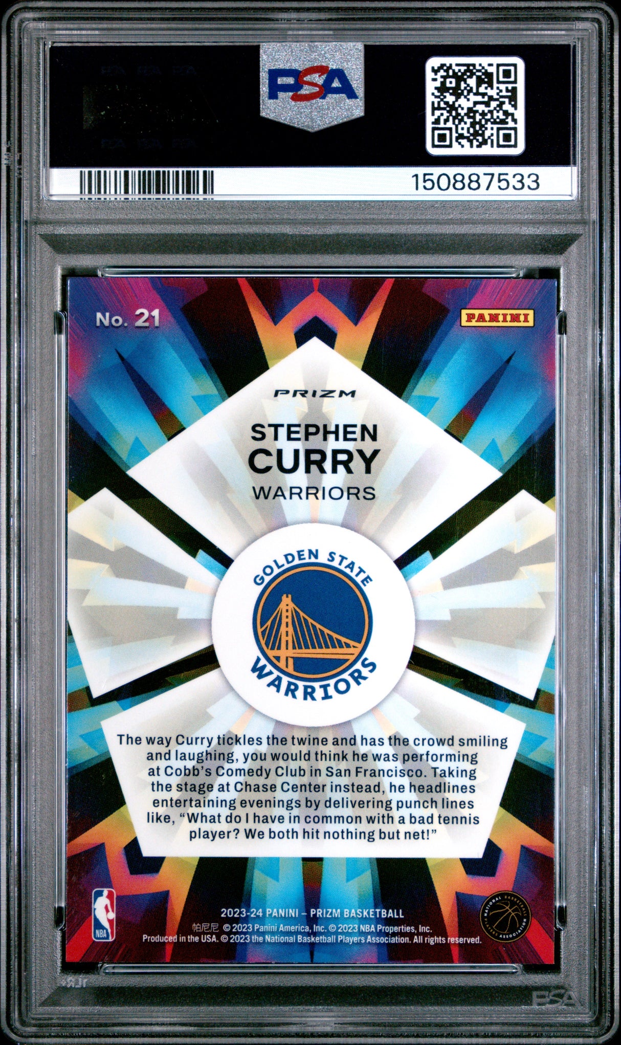 Stephen Curry 2023 Panini Prizm Kaleidoscopic Silver #21 PSA 10