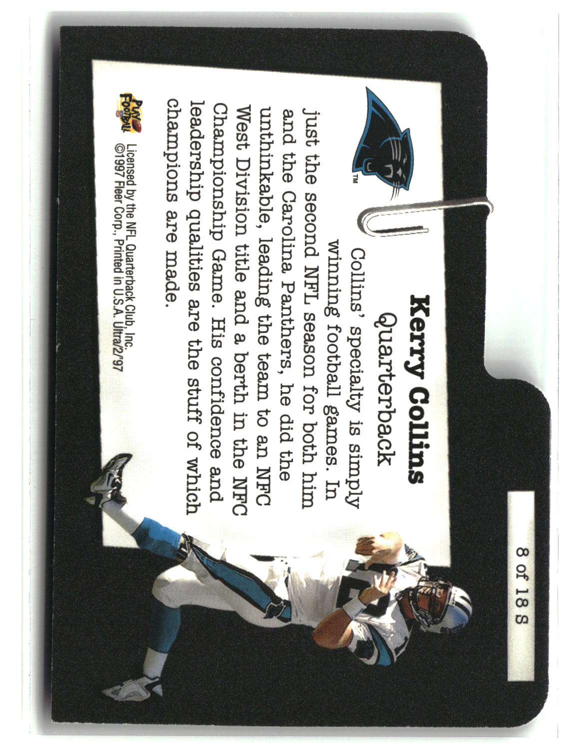 Kerry Collins 1997 Ultra Specialists #8 S