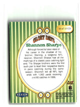 Shannon Sharpe 1997 Fleer Goudey II Glory Days #10 GD