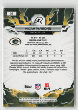 Micah Parsons 2025 Topps Resurgence Yellow Surge Refractor #26