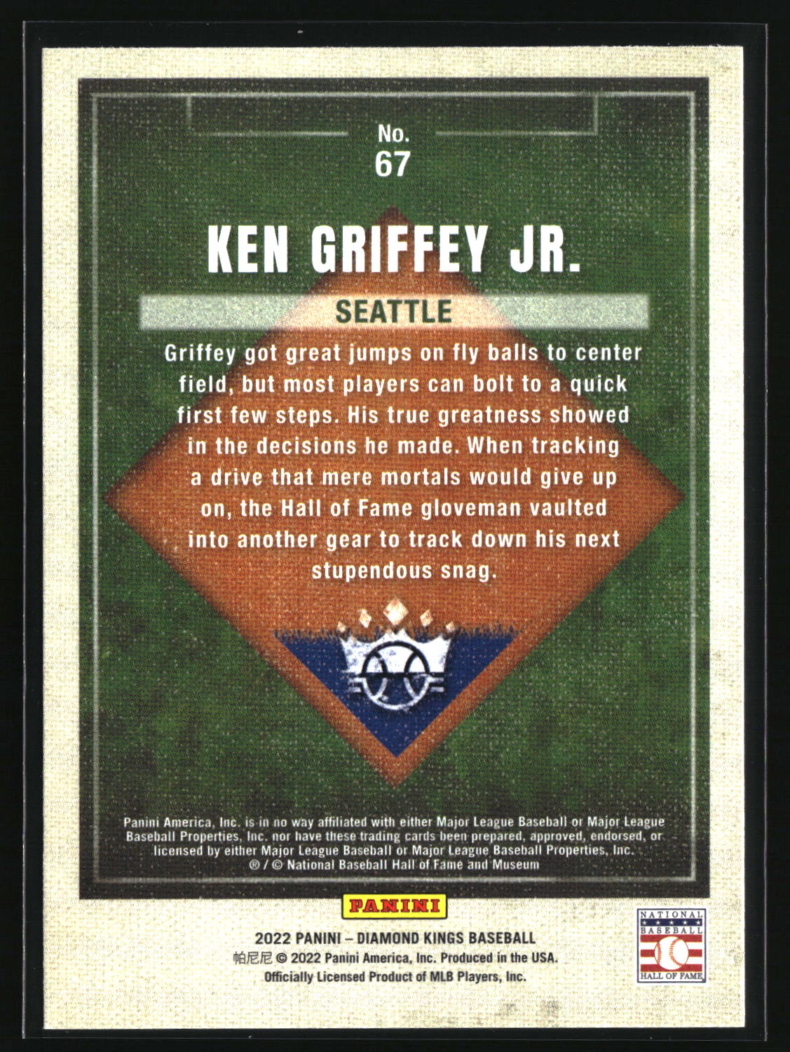 Ken Griffey Jr. 2022 Panini Diamond Kings #67