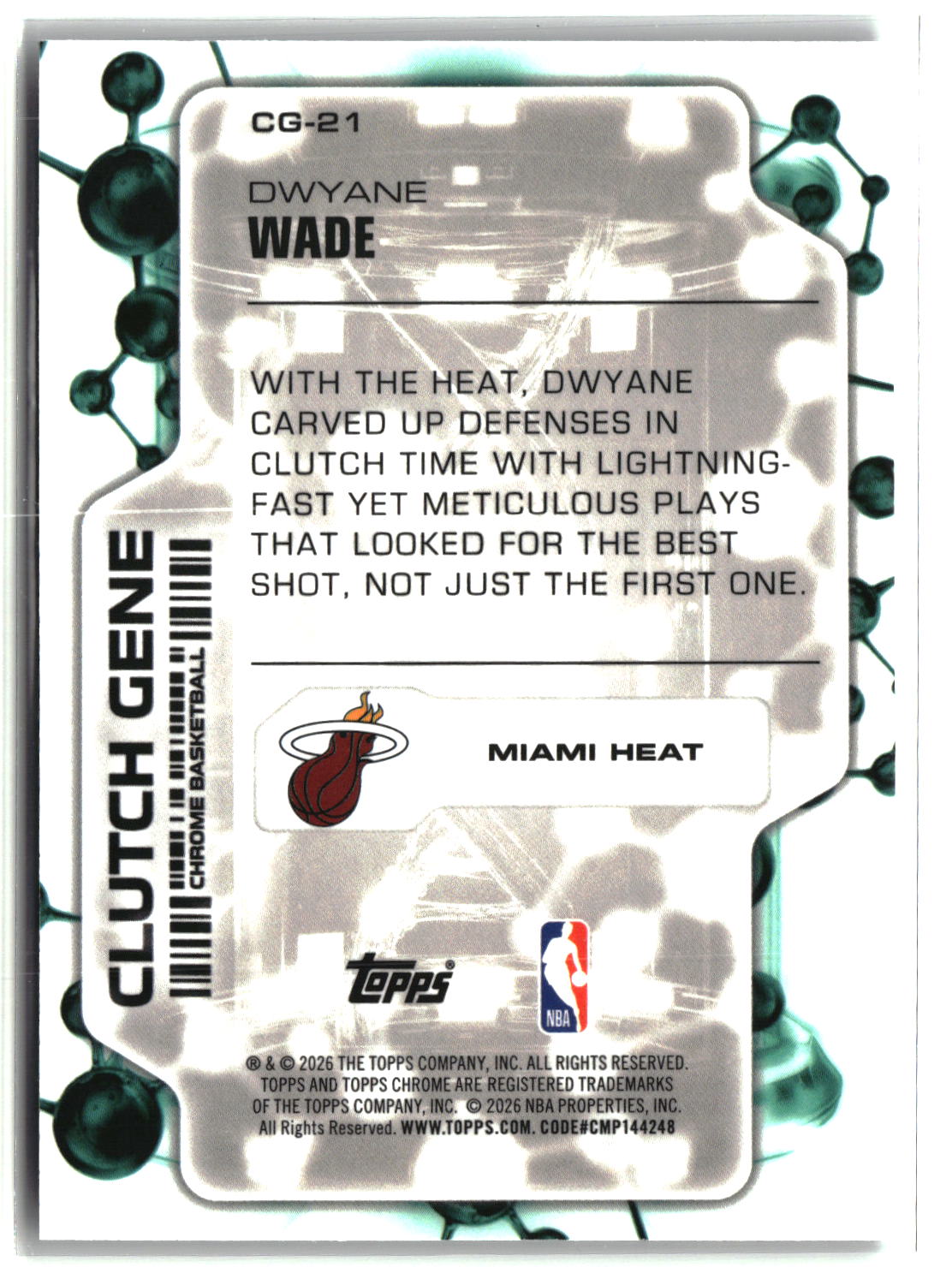 Dwyane Wade 2025-26 Topps Chrome Update Clutch Gene #CG-21