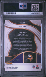 Jordan Addison 2023 Panini Select Dragon Scale Prizm #254 24/70 PSA 10