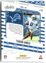 Terrion Arnold 2024 Panini Absolute Blue #124