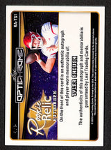 Tyler Shough 2025 Leaf Optichrome Rookie Relic Autographs Lava Green #RA-TS1 #/6