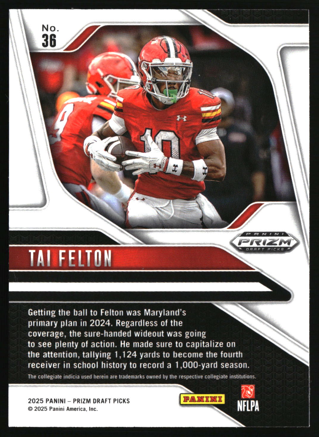 Tai Felton 2025 Panini Prizm Draft Picks #36