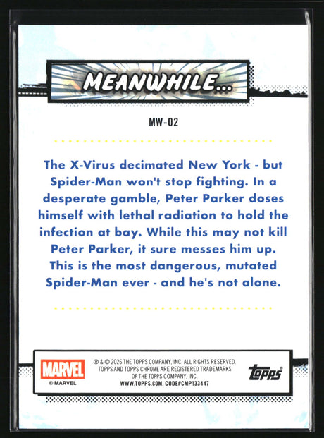 Radioactive Spider-Man 2026 Topps Chrome Marvel Comics Meanwhile... #MW-02