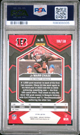 Ja'marr Chase 2024 Panini Mosaic Pink Fluorescent #45 10/10 PSA 10