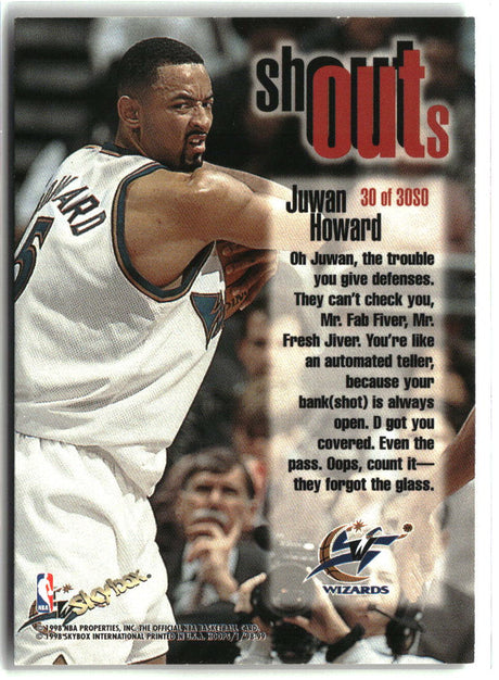 Juwan Howard 1998-99 Hoops Shout Outs #30 SO