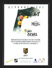 Load image into Gallery viewer, Jack Eichel 2024-25 SkyBox Metal Universe Alphabetical Gold #A-5 #/50
