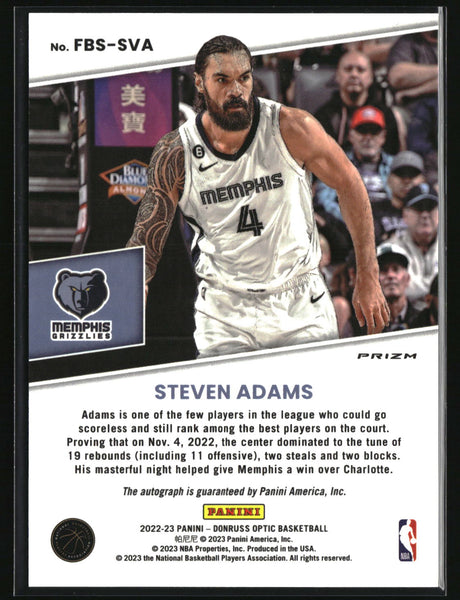 Steven Adams 2022-23 Donruss Optic Fast Break Signatures #FBS-SVA