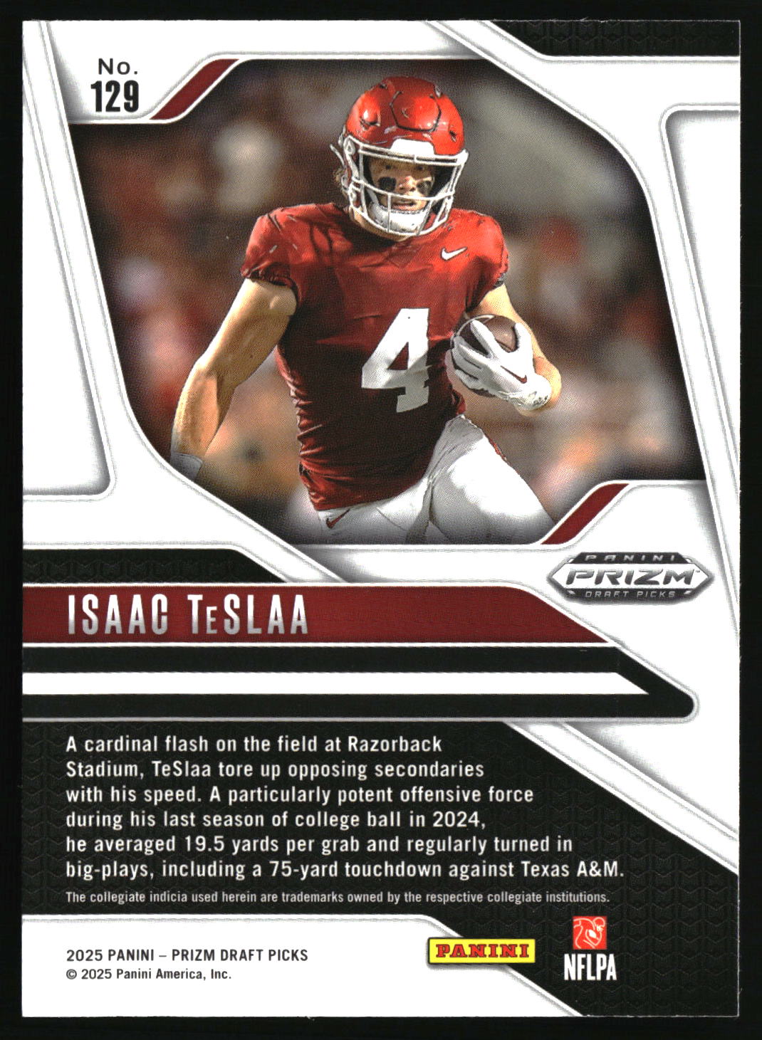 Isaac TeSlaa 2025 Panini Prizm Draft Picks #129