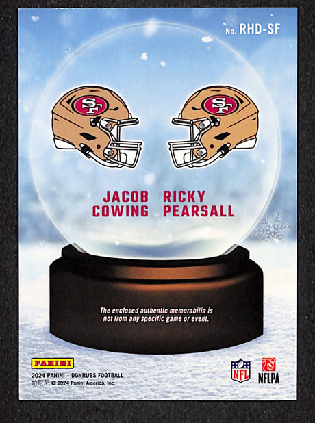 Jacob Cowing / Ricky Pearsall 2024 Donruss Rookie Holiday Sweater Duals #RHD-SF