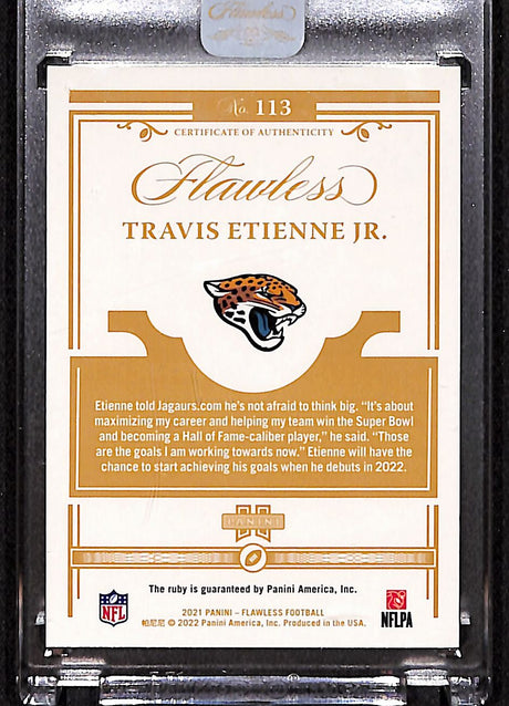 Travis Etienne Jr. 2021 Panini Flawless #113 #/20