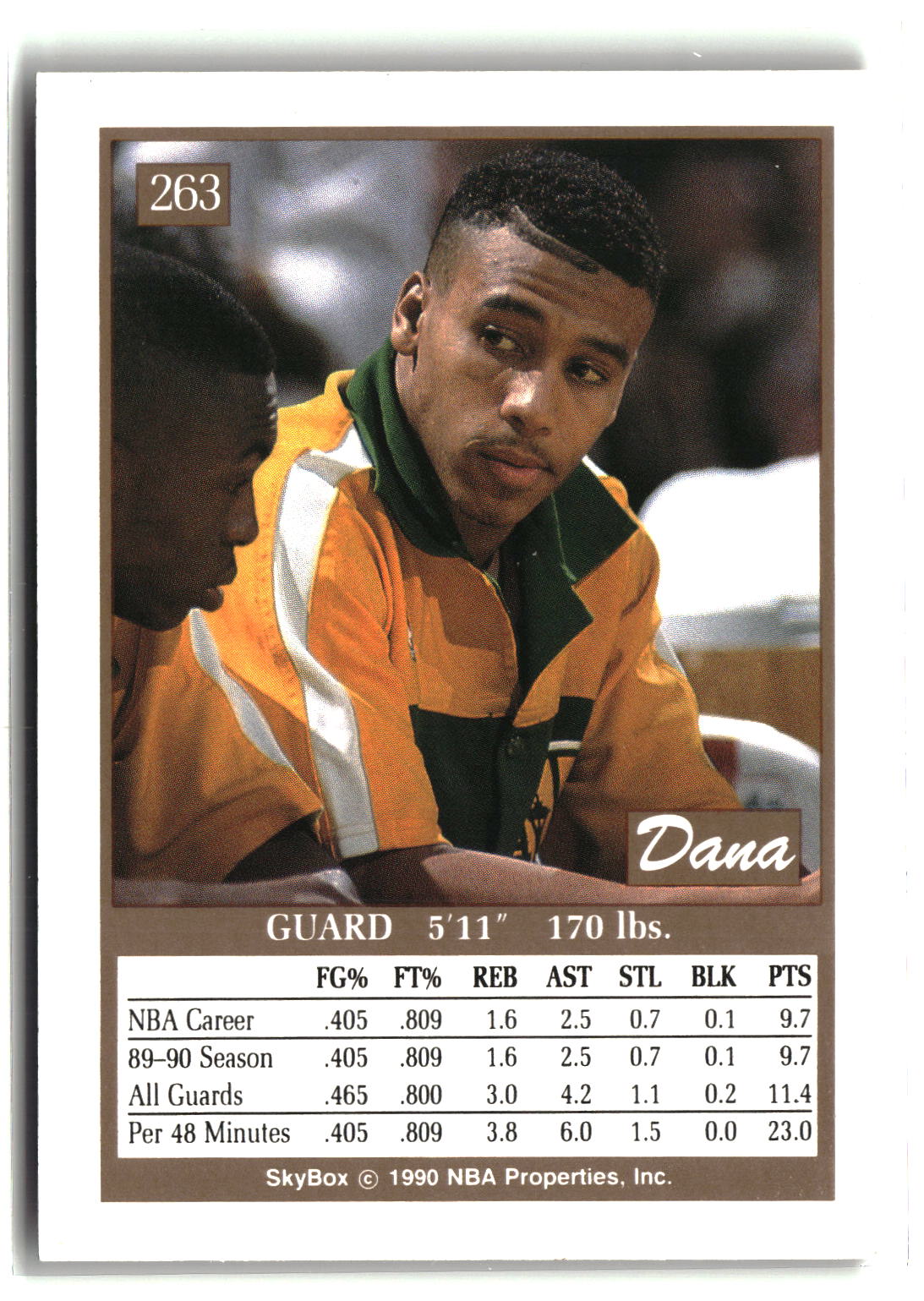 Dana Barros 1990-91 SkyBox #263