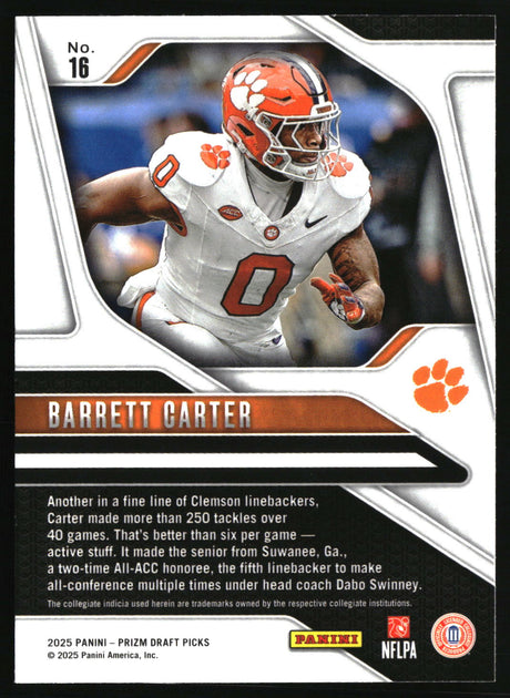 Barrett Carter 2025 Panini Prizm Draft Picks #16