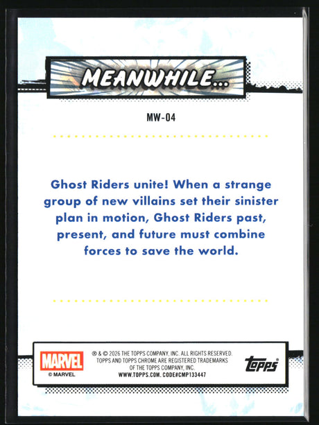 Ghost Riders Unite 2026 Topps Chrome Marvel Comics Meanwhile... #MW-04