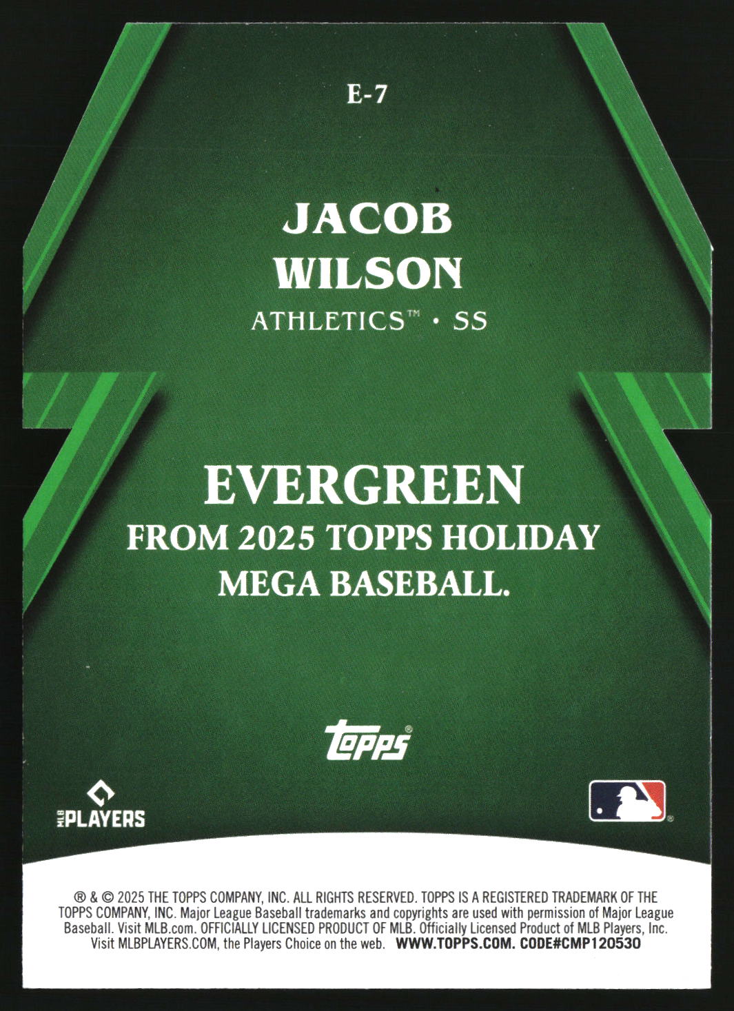 Jacob Wilson 2025 Topps Holiday Evergreen #E-7