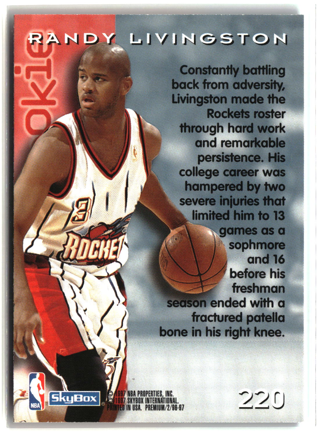 Randy Livingston 1996-97 SkyBox Premium #220