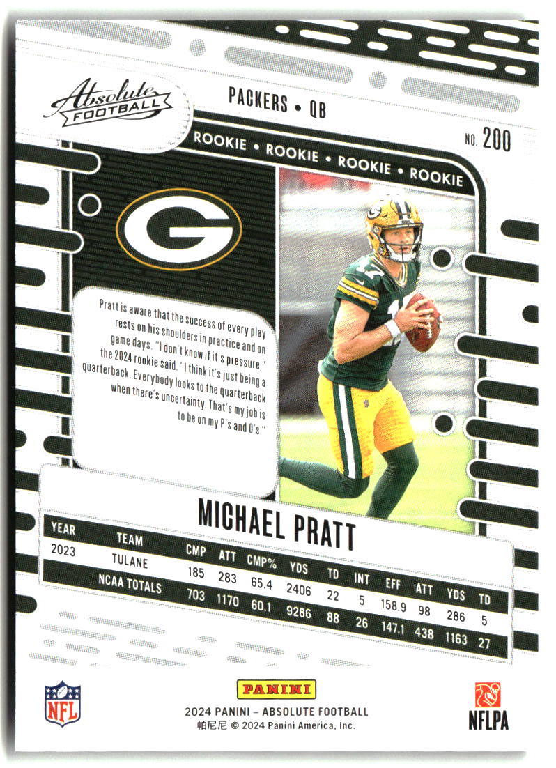 Michael Pratt 2024 Panini Absolute Retail #200