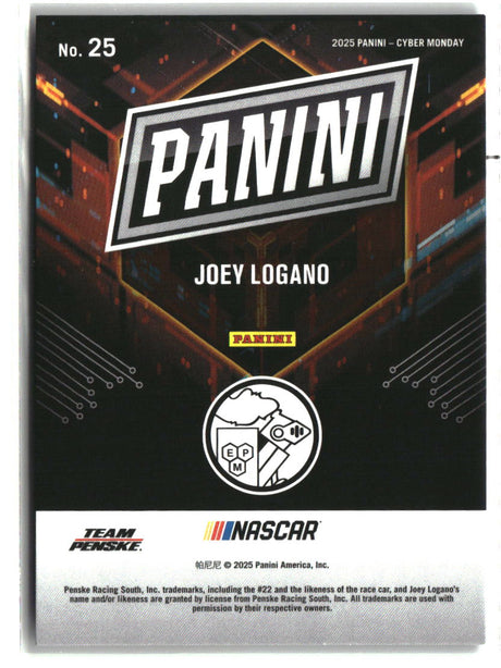 Joey Logano 2025 Panini Cyber Monday #25 #/199