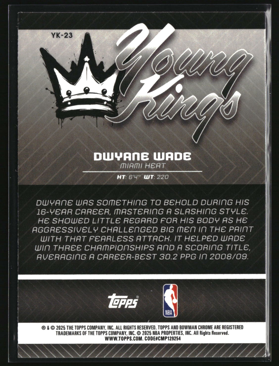 Dwyane Wade 2025-26 Bowman Young Kings #YK-23