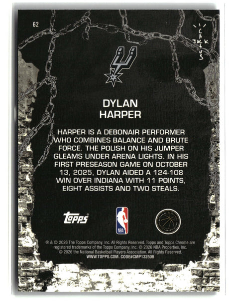 Dylan Harper 2025-26 Topps Chrome Cactus Jack #62