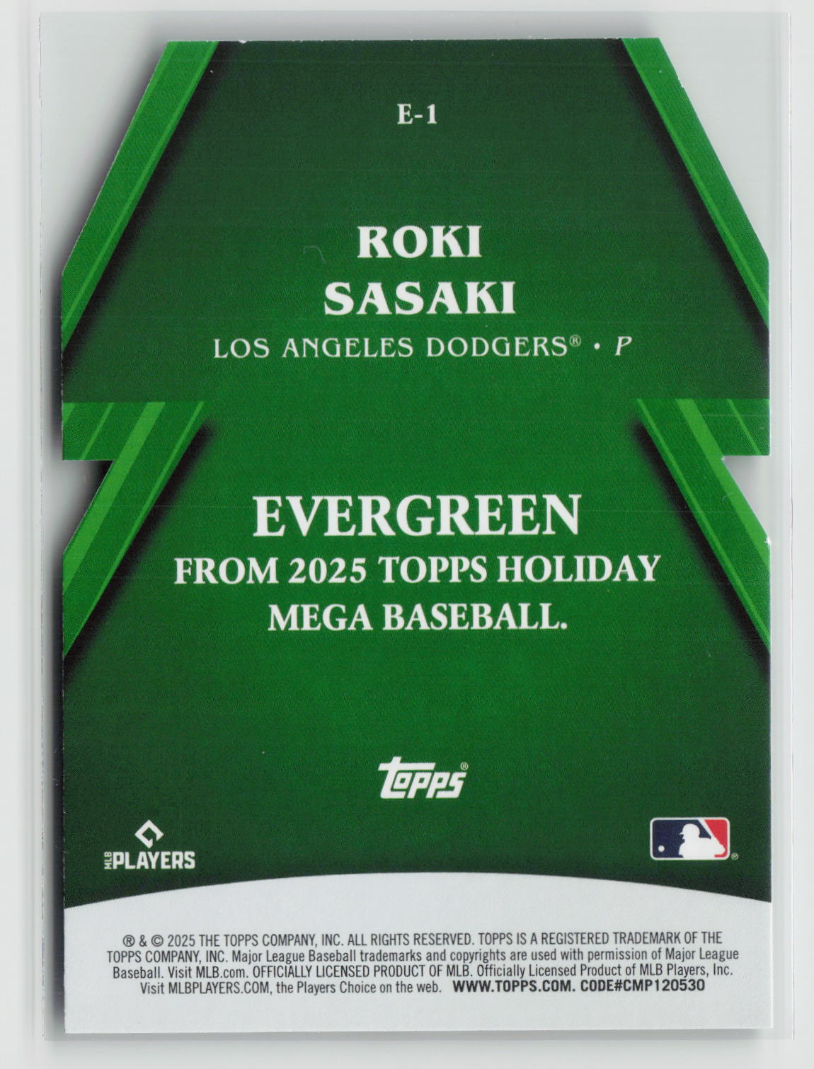 Roki Sasaki 2025 Topps Holiday Evergreen #E-1