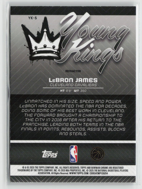 LeBron James 2025-26 Bowman Young Kings Refractors #YK-5