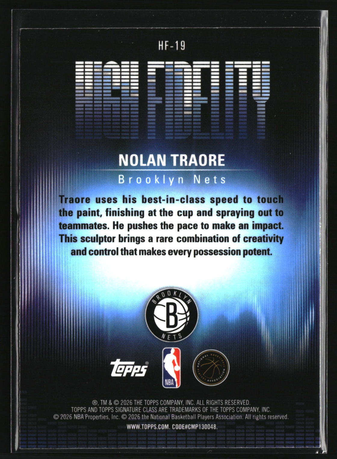 Nolan Traore 2025-26 Topps Signature Class High Fidelity #HF-19