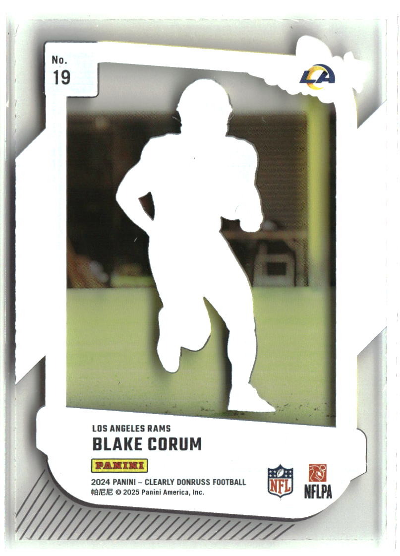 Blake Corum 2024 Clearly Donruss Clearly The Rookies #19